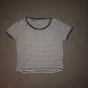 Cropped striped ‘baby tee’